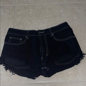 Black carmar jean shorts